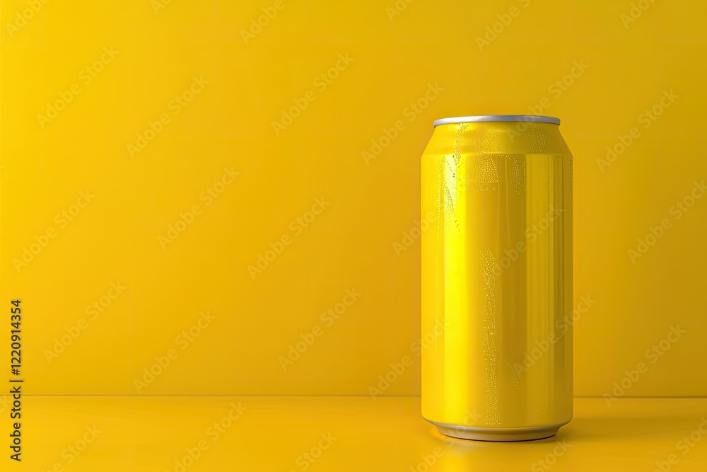 High Resolution of a Yellow Can of E E E on a Yellow Background High Resolution of a Yellow Can of E E E on a Yellow Background