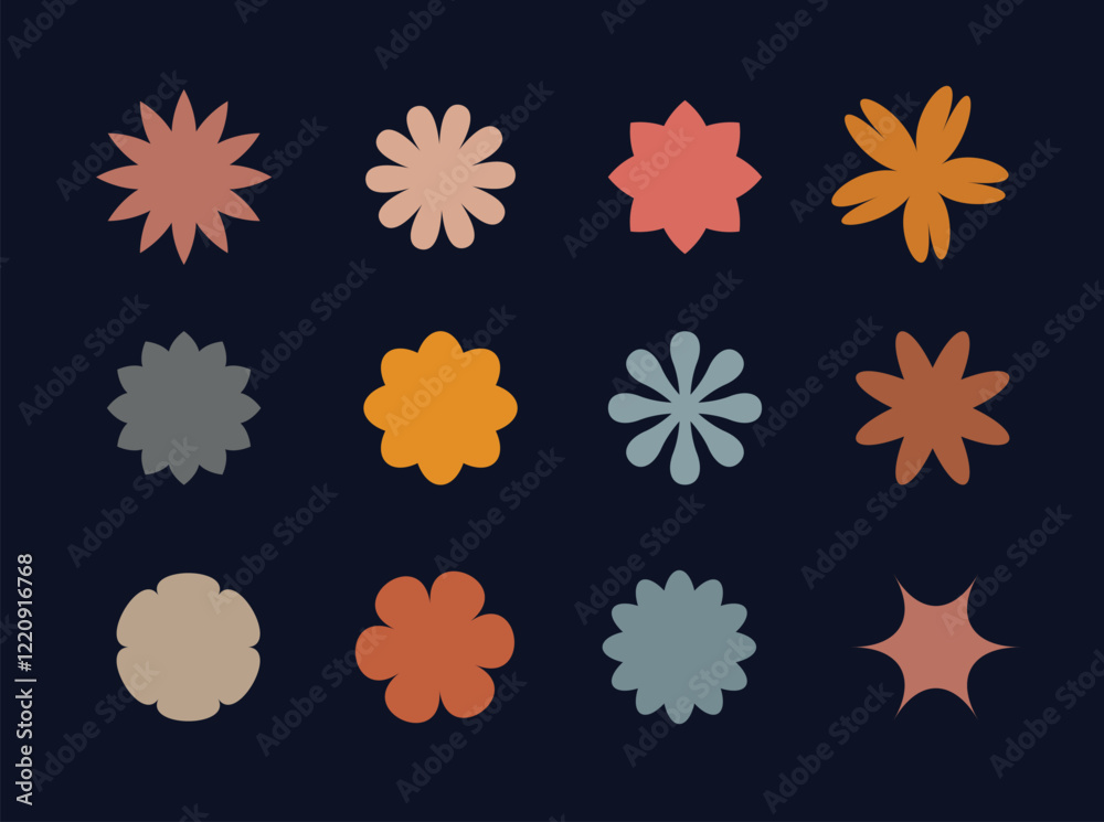 Set of brutalist geometric shapes. Trendy abstract figures, stars, circles, and flower shapes. Modern minimalist abstract graphic vector illustration
Set of brutalist geometric shapes. Trendy abstract figures, stars, circles, and flower shapes. Modern minimalist abstract graphic vector illustration