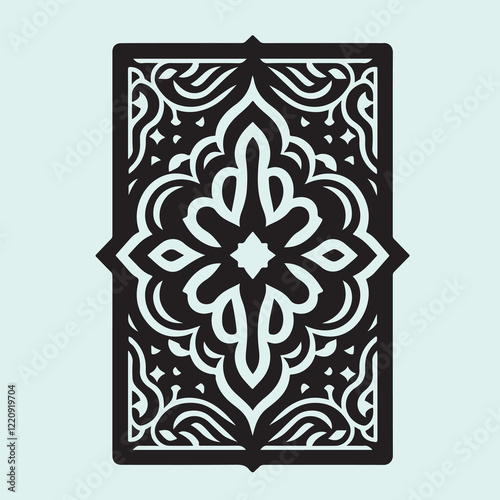 Traditional Black Rug with Elegant Floral Motif Artwork