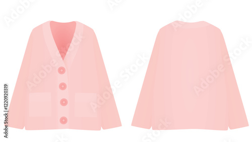 Long sleeve sweater. vector illustration