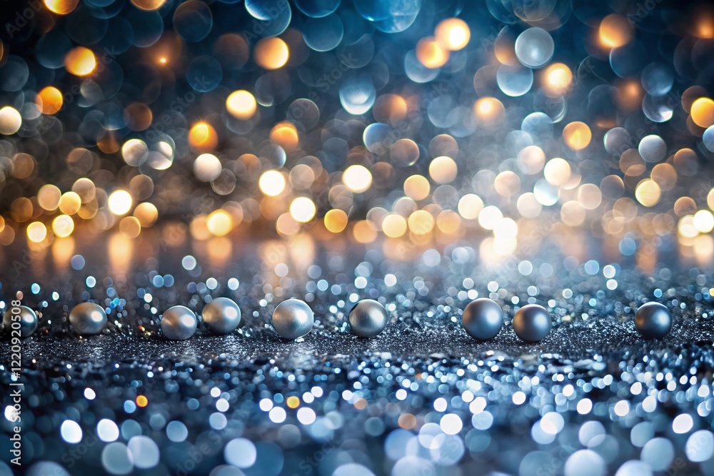Panoramic Silver Metallic Gradient Background with Shimmering Light Reflections - Stock Photo Panoramic Silver Metallic Gradient Background with Shimmering Light Reflections - Stock Photo