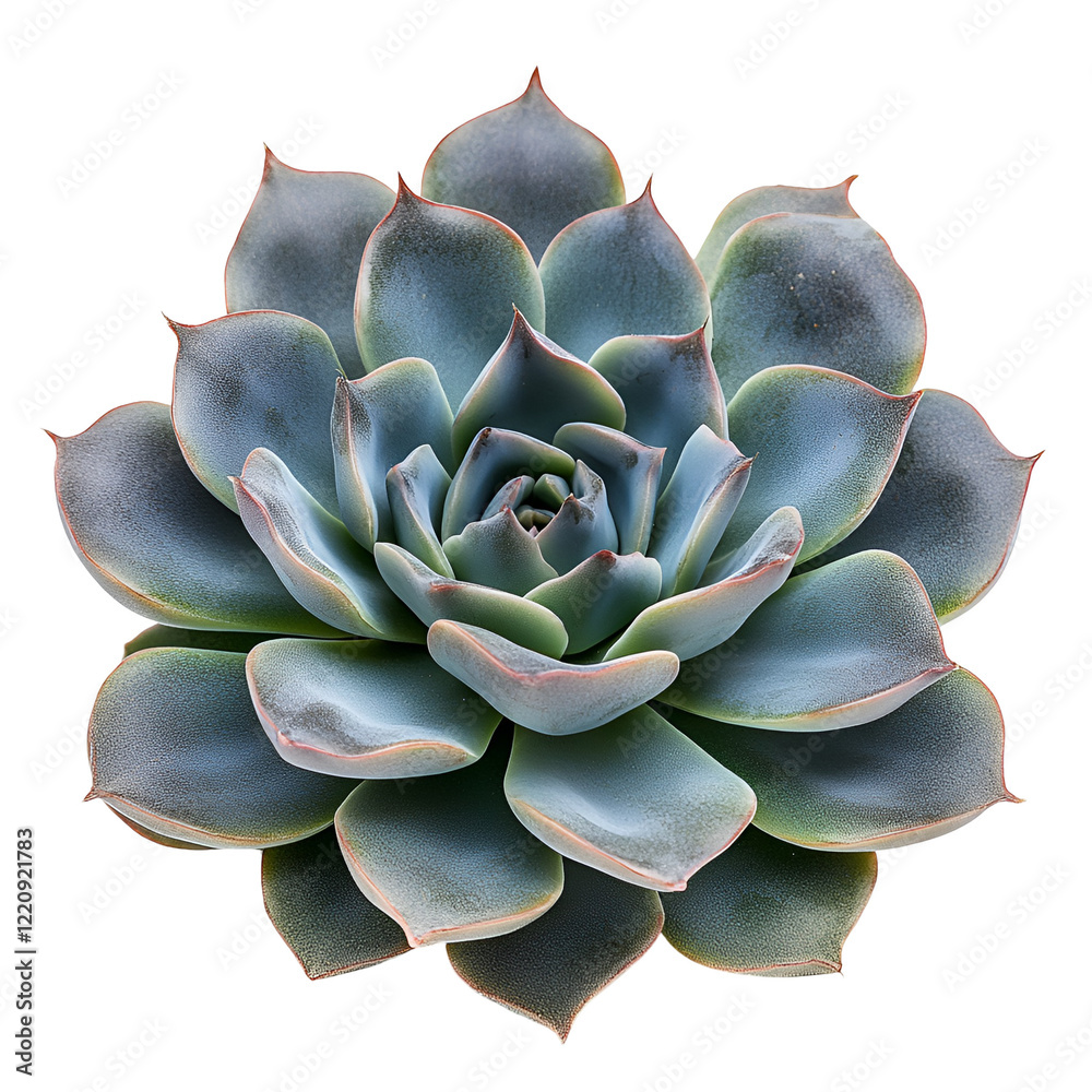 Front view of a Echeveria Succulent isolated on a white transparent background Front view of a Echeveria Succulent isolated on a white transparent background