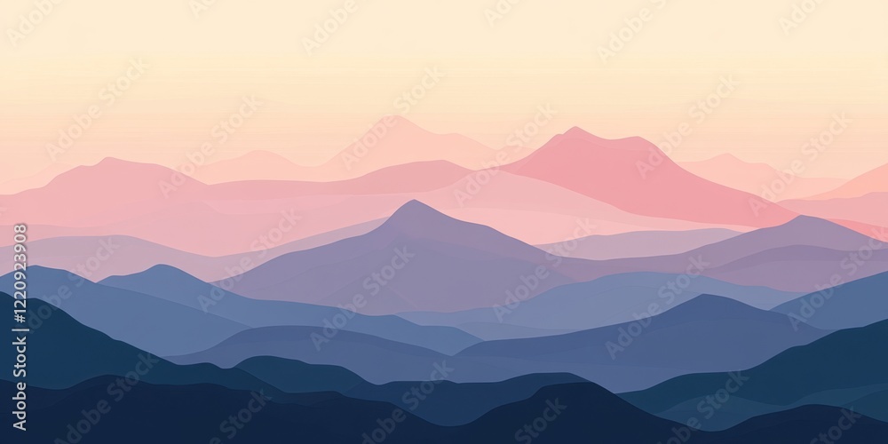 Fototapeta premium mountain peaks soothing and calming visuals rela