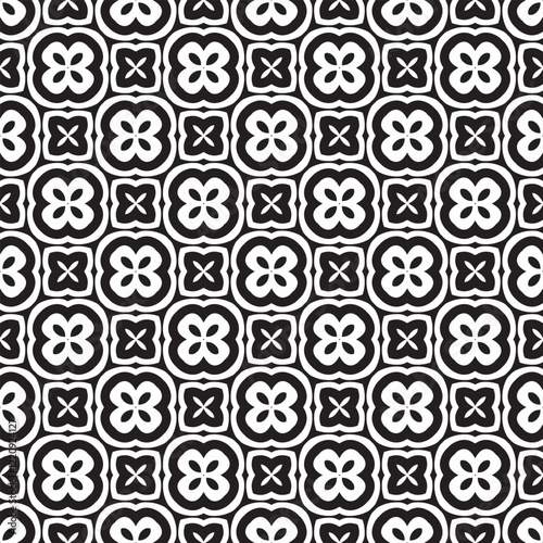 Minimalist black and white seamless pattern background