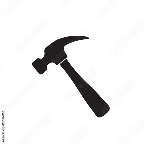 Wallpaper Mural  silhouette hammer isolated vector  white on background Torontodigital.ca