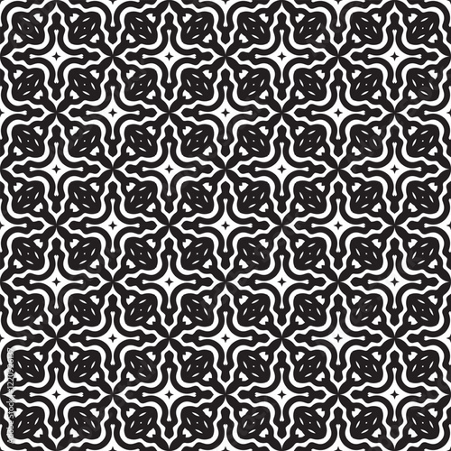 Minimalist abstract black and white seamless pattern background