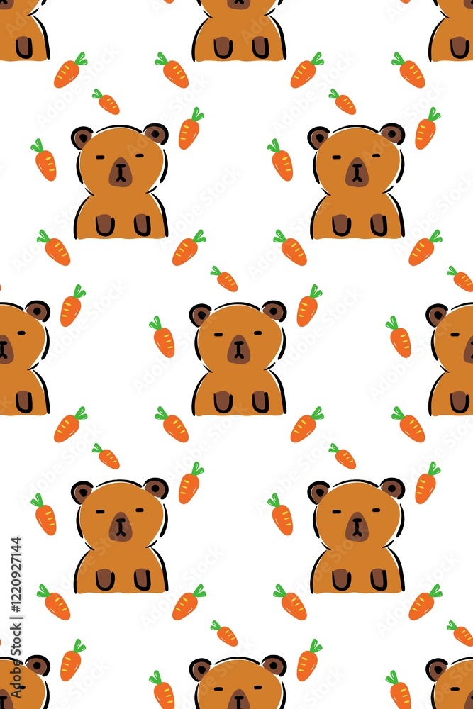 seamless pattern with capybara seamless pattern with capybara