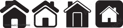 Web home icon for apps and websites, House icon, Home sign in circle or Main page icon