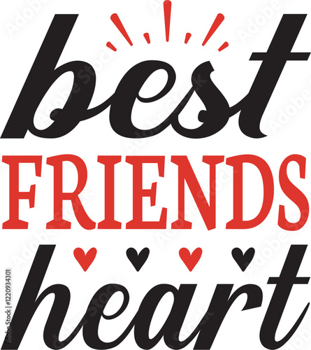 best friends heart SVG