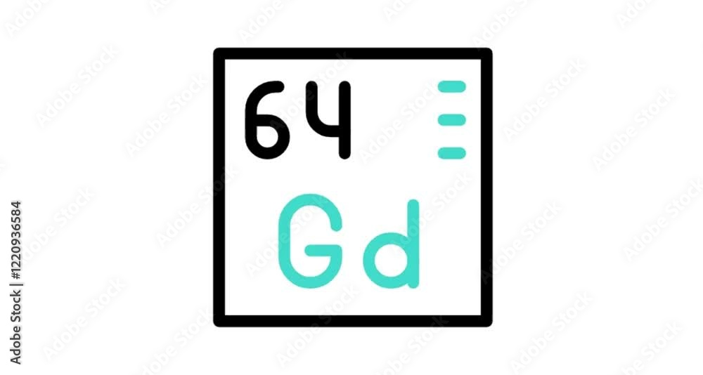 chemical element sign with atomic number Gd 64 chemical element sign with atomic number Gd 64