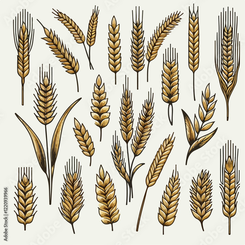 wheat seamless pattern