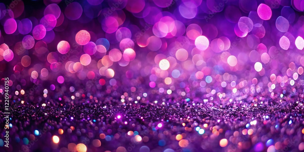Purple Glitter Lights Background, Defocused Bokeh, Sparkling Festive Texture Purple Glitter Lights Background, Defocused Bokeh, Sparkling Festive Texture