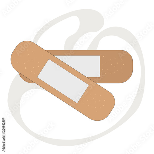 Sticking plaster.Medical plaster.wound plasterer or bandaged patch,