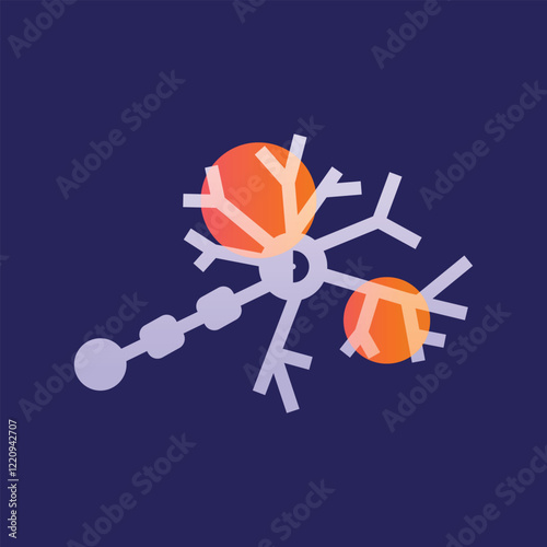 Multiple sclerosis glassmorphism illustration.