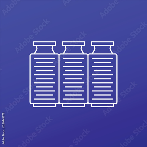 chiller towers icon, industrial cooling system line vector