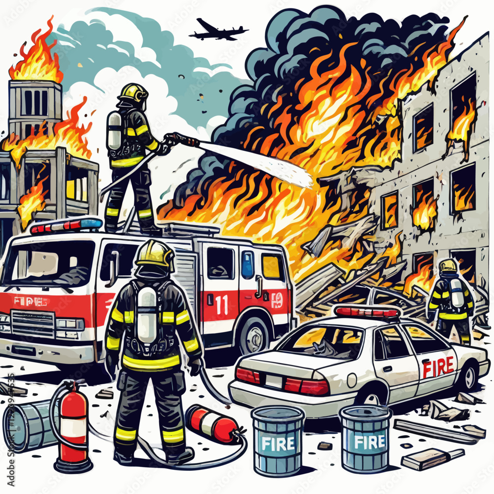 Obraz premium Fire accident (3)