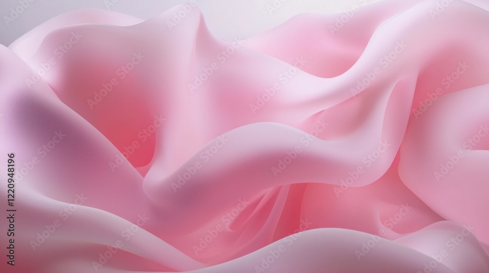 Fototapeta premium A pink fabric with a wave pattern