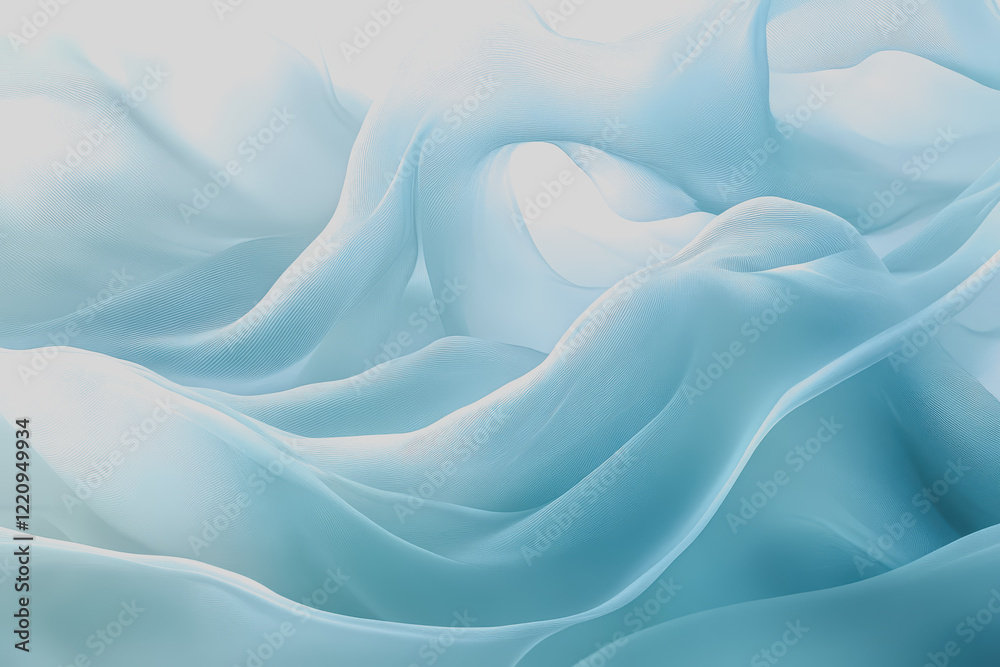 Obraz premium Light blue and white background, light green and light blue gradient soft edges, blurred foreground.