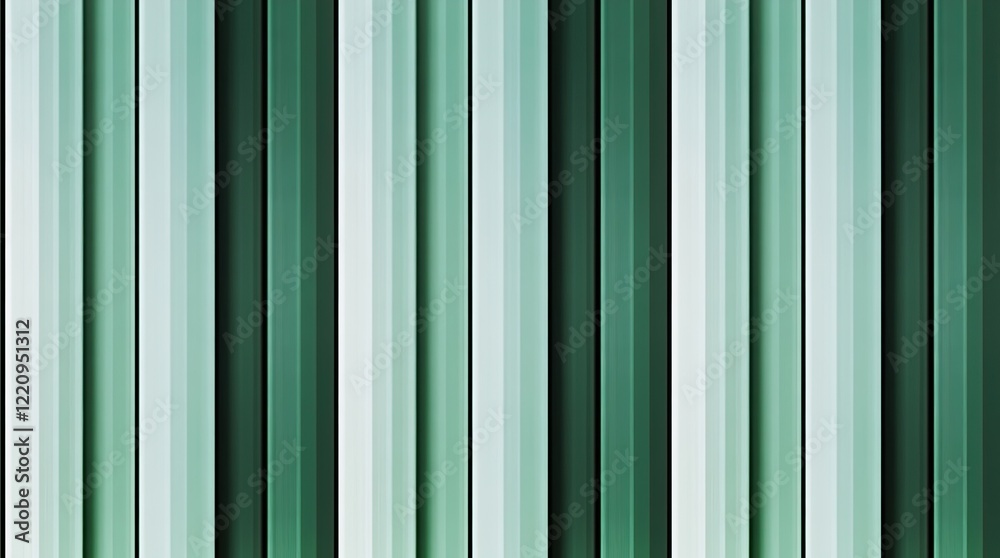 Obraz premium Green vertical stripes background. Seamless pattern