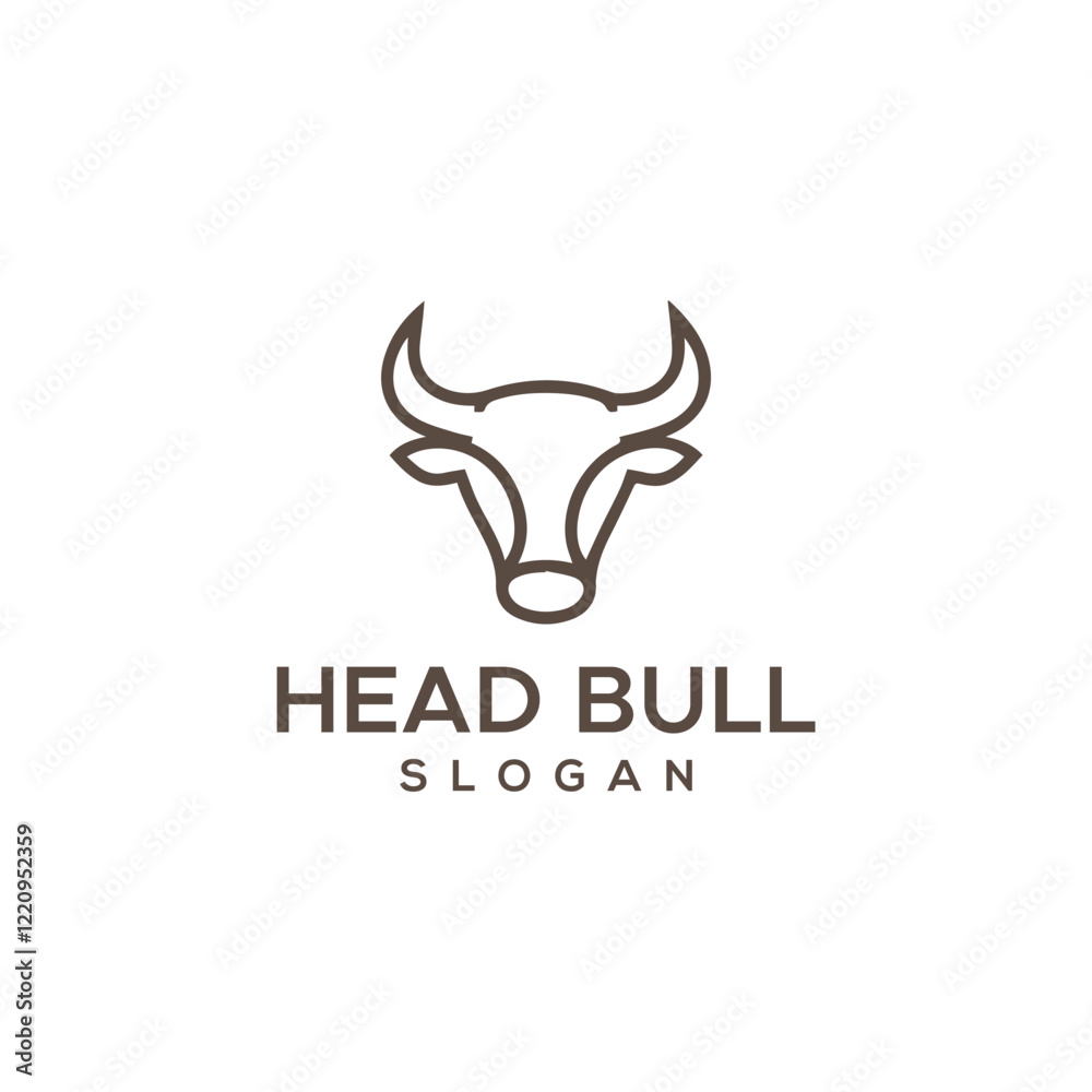 Powerful Bull Head Monogram Logo vector template
Powerful Bull Head Monogram Logo vector template