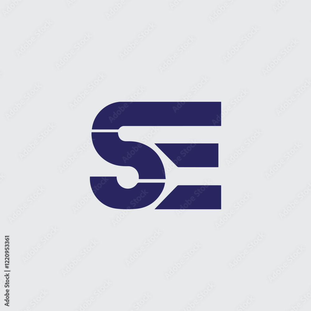 Stylish SE Monogram Logo and icon with vector design Stylish SE Monogram Logo and icon with vector design