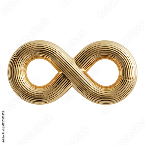 Matte Gold Infinity Symbol with Sleek Design