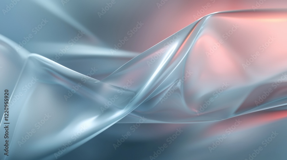 Obraz premium A piece of plastic with a blue and pink swirl