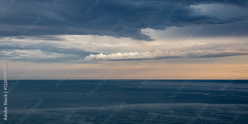 a large thundercloud over the horizon of the Black Sea a large thundercloud over the horizon of the Black Sea