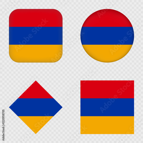 Free Download Armenia Flag Icons Pack. Vector illustration. - GFXLoad