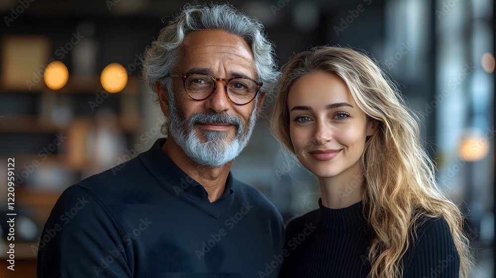 Fototapeta premium Professional advisor explaining data-driven financial insights on a laptop to clients in a collaborative meeting, 8K high quality realistic images,