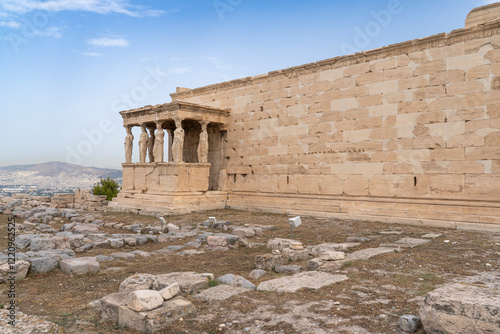 The Caryatids are the daughters of Athens and support the temple of the Erechtheion photo