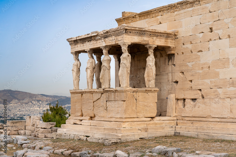 The Caryatids are the daughters of Athens and support the temple of the Erechtheion