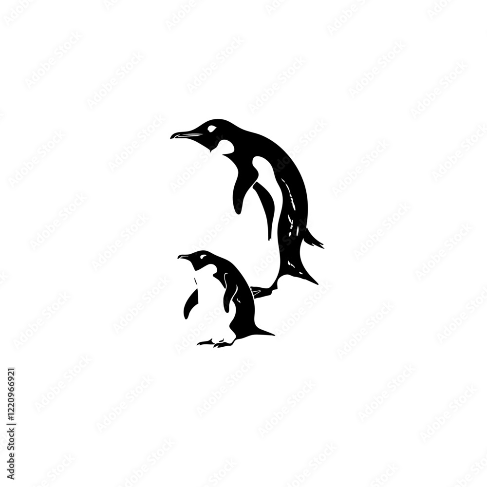Obraz premium Penguins Vector Logo Design