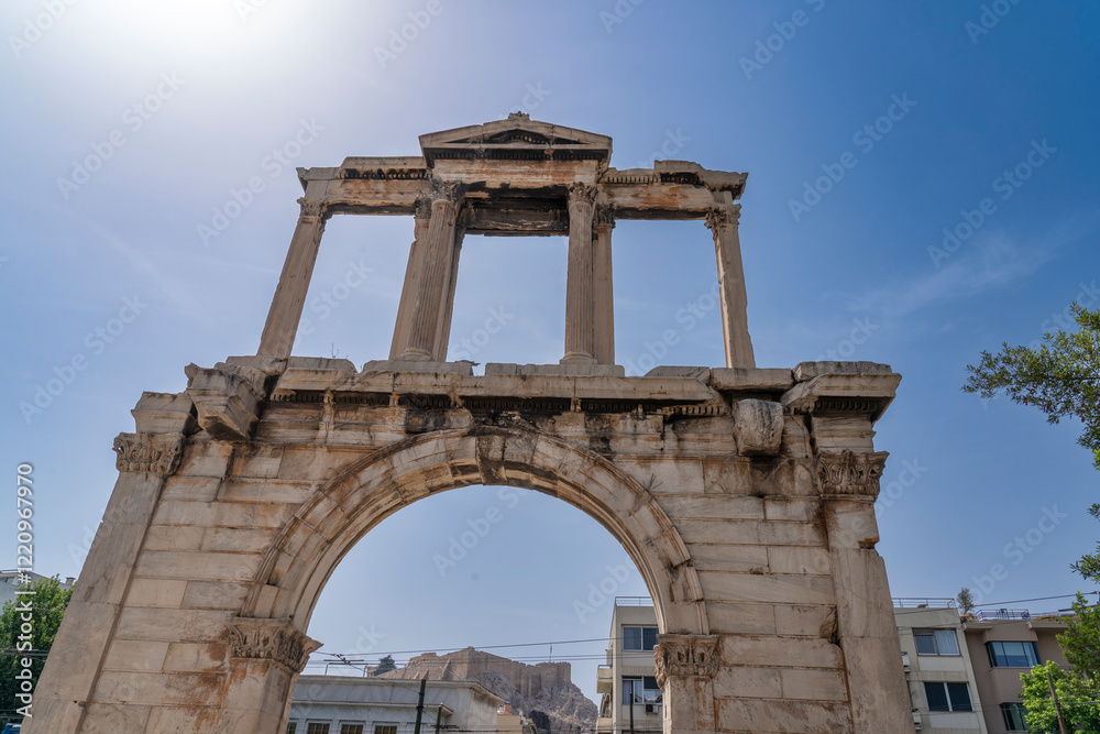 The Arch of Hadrian in Alamalias Avenue in Athens Greece The Arch of Hadrian in Alamalias Avenue in Athens Greece