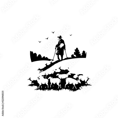 Shepherd Vector Logo Design