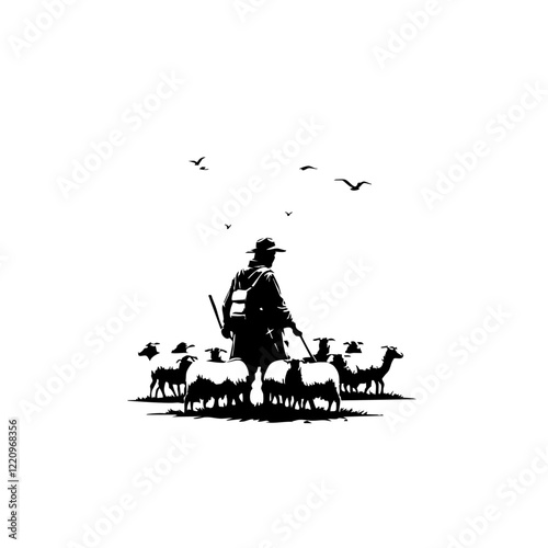 Shepherd Vector Logo Design