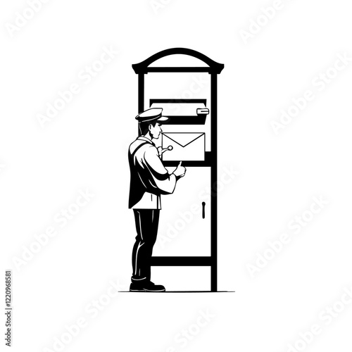 Mail Man Vector Logo Design