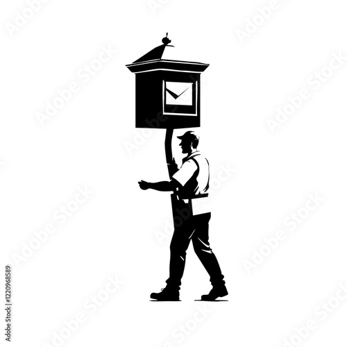 Mail Man Vector Logo Design