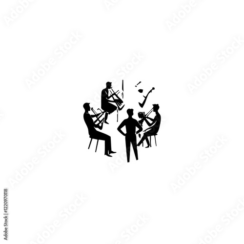 Music Band Vector Logo Design
