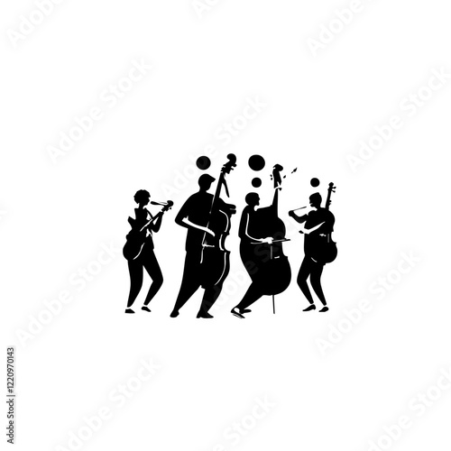 Music Band Vector Logo Design