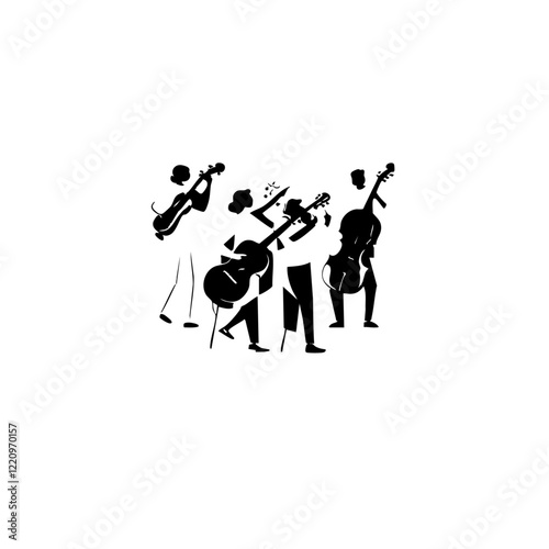 Music Band Vector Logo Design