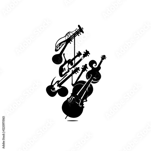 Music Band Vector Logo Design