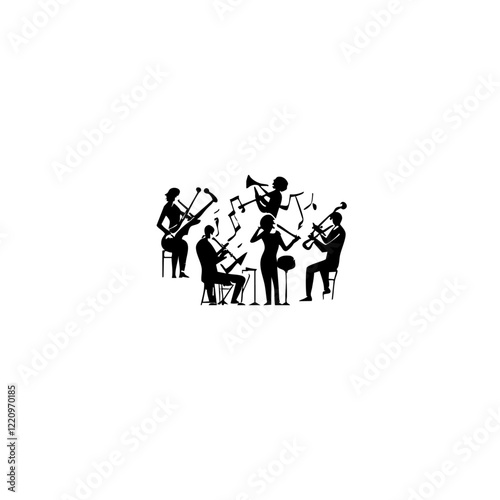 Music Band Vector Logo Design