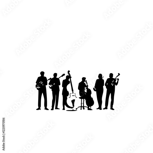 Music Band Vector Logo Design