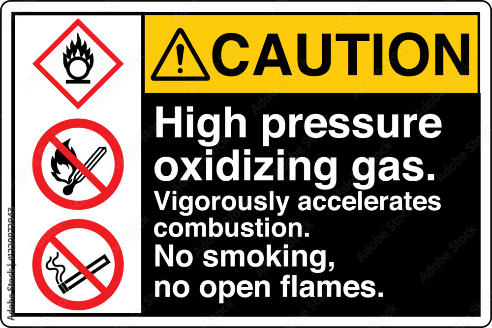 Fototapeta premium 24 ANSI Z535 GHS Chemicals La...