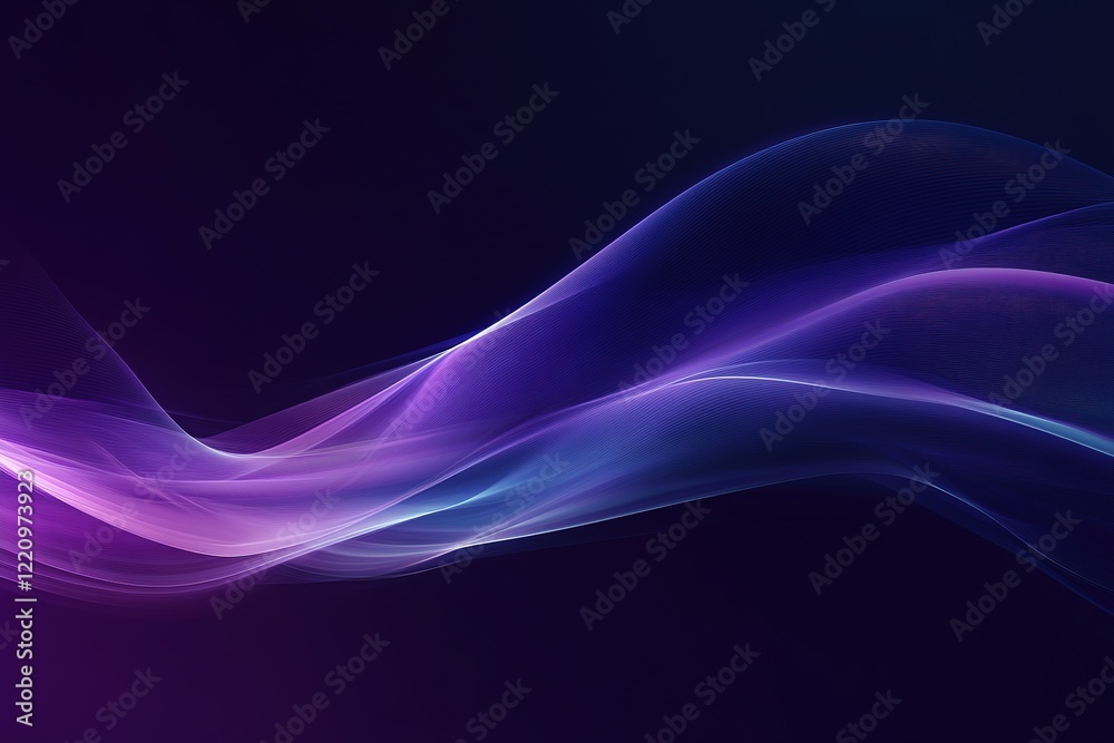 Obraz premium Abstract Purple and Blue Wave Design for Modern Backgrounds