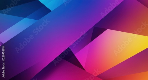 Geometric Symphony: A dynamic display of vibrant abstract forms, creating a visual narrative of movement, depth, and captivating aesthetics.