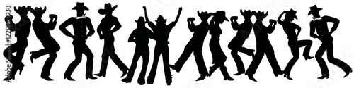 line dance group - line dance couple