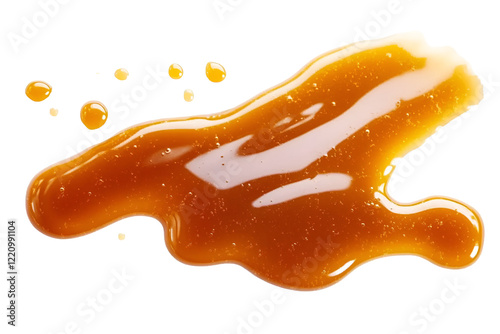 Caramel Syrup  Isolated on white background photo