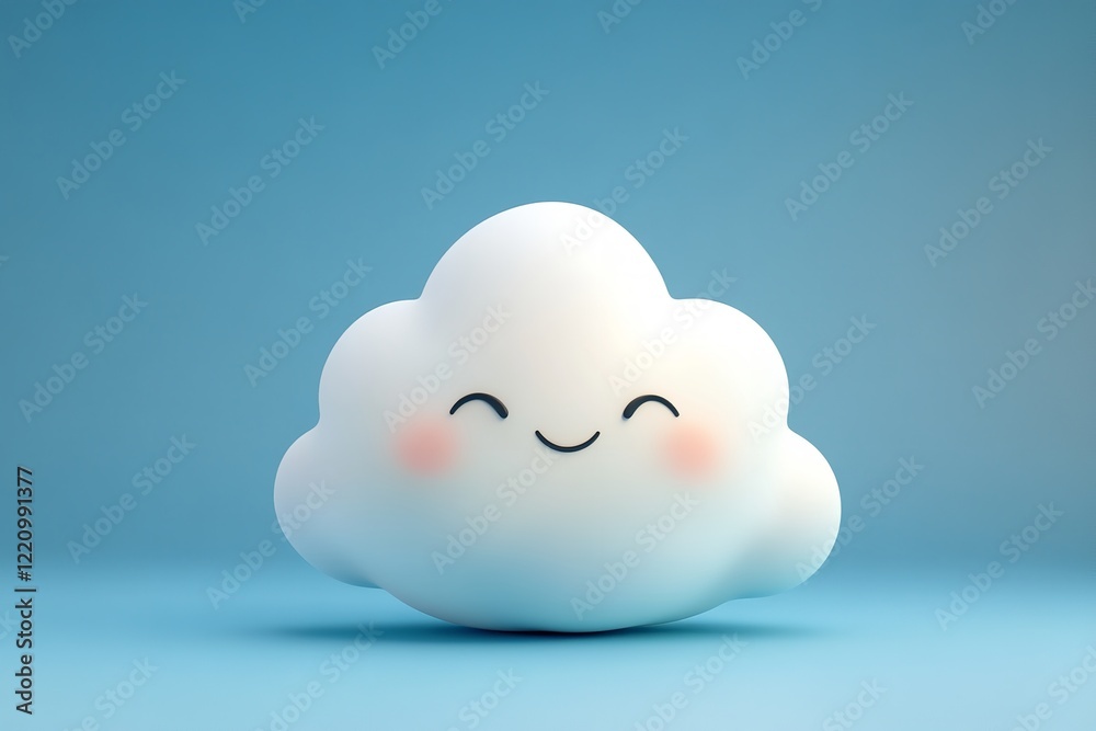 Cute Cloudy IP Character Design in High-Quality 3D Rendering with Minimalist Backdrop Cute Cloudy IP Character Design in High-Quality 3D Rendering with Minimalist Backdrop